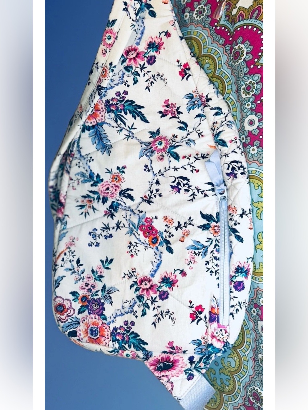 Vera Bradley Quilted Floral Sling Bag - Multi Floral, Excellent Condition - Picture 7 of 14